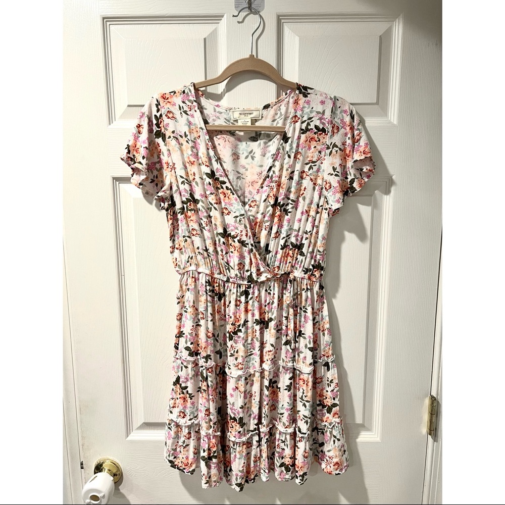 No Comment White Floral Mini Dress